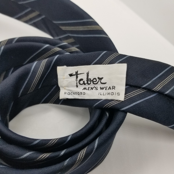 Givenchy navy blue skinny tie with diagonal stripes - Picture 2 of 6